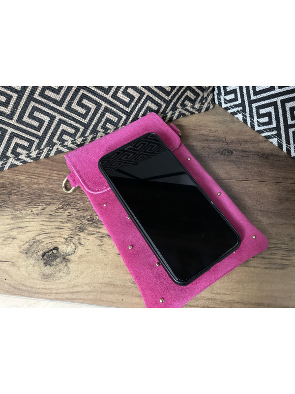 Pochette Téléphone cloutée 