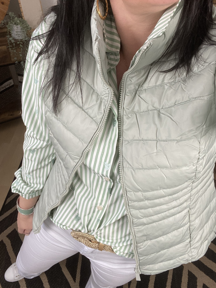 Doudoune sans manche Vert Pastel:)) ** 