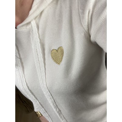 Sweat Coeur Blanc  **