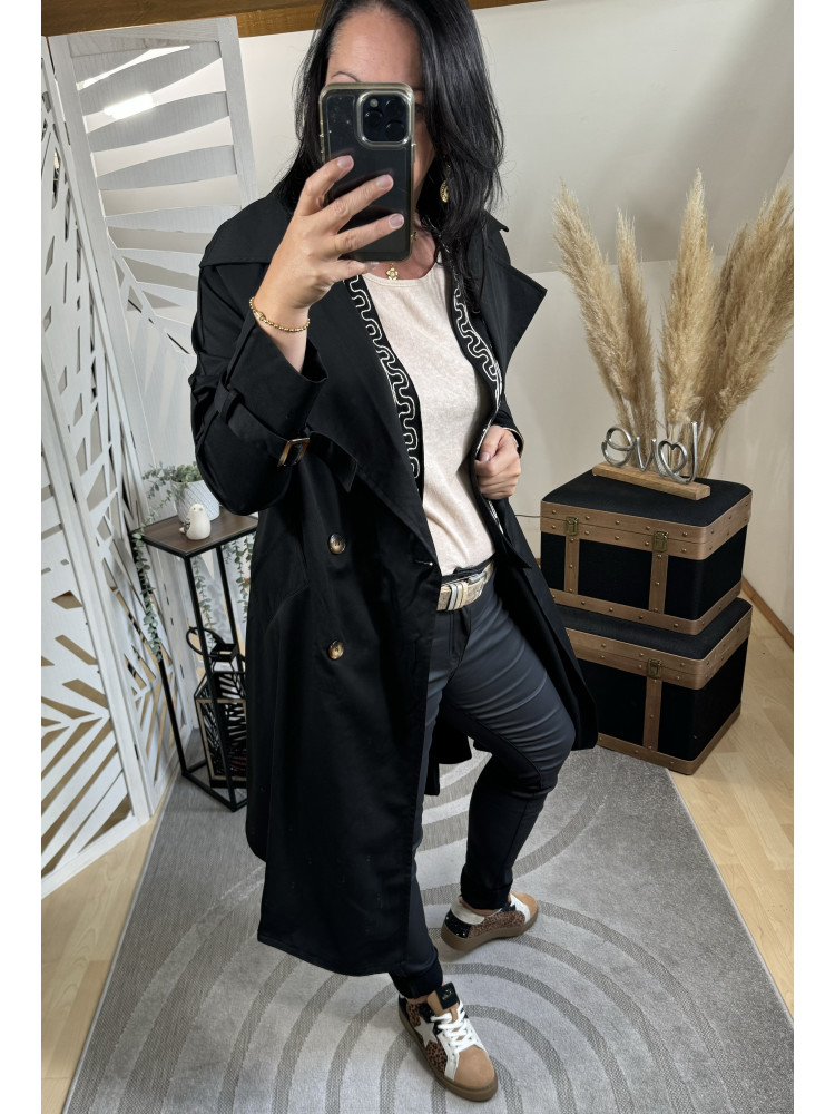 Trench-coat Noir ( Taille Grand )* 