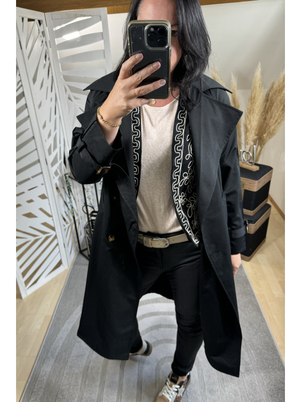 Trench-coat Noir ( Taille Grand )* 