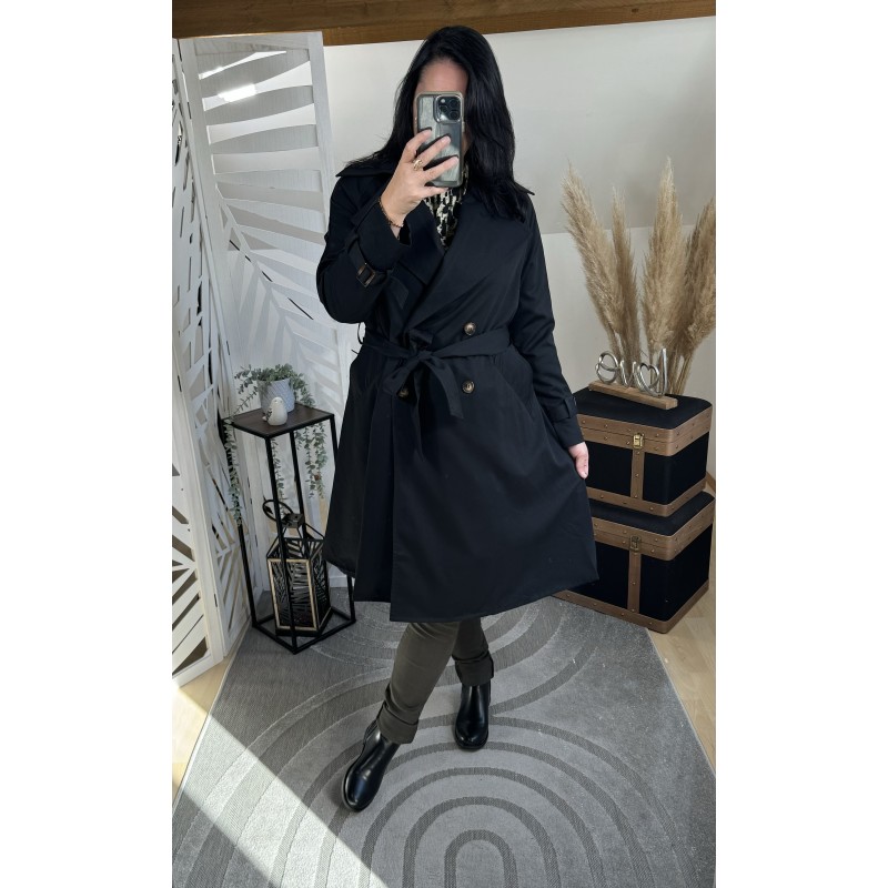 Trench-coat Noir ( Taille Grand )