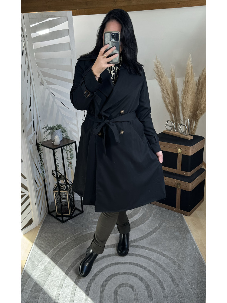 Trench-coat Noir ( Taille Grand )* 