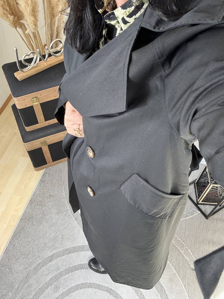 Trench-coat Noir ( Taille Grand )* 