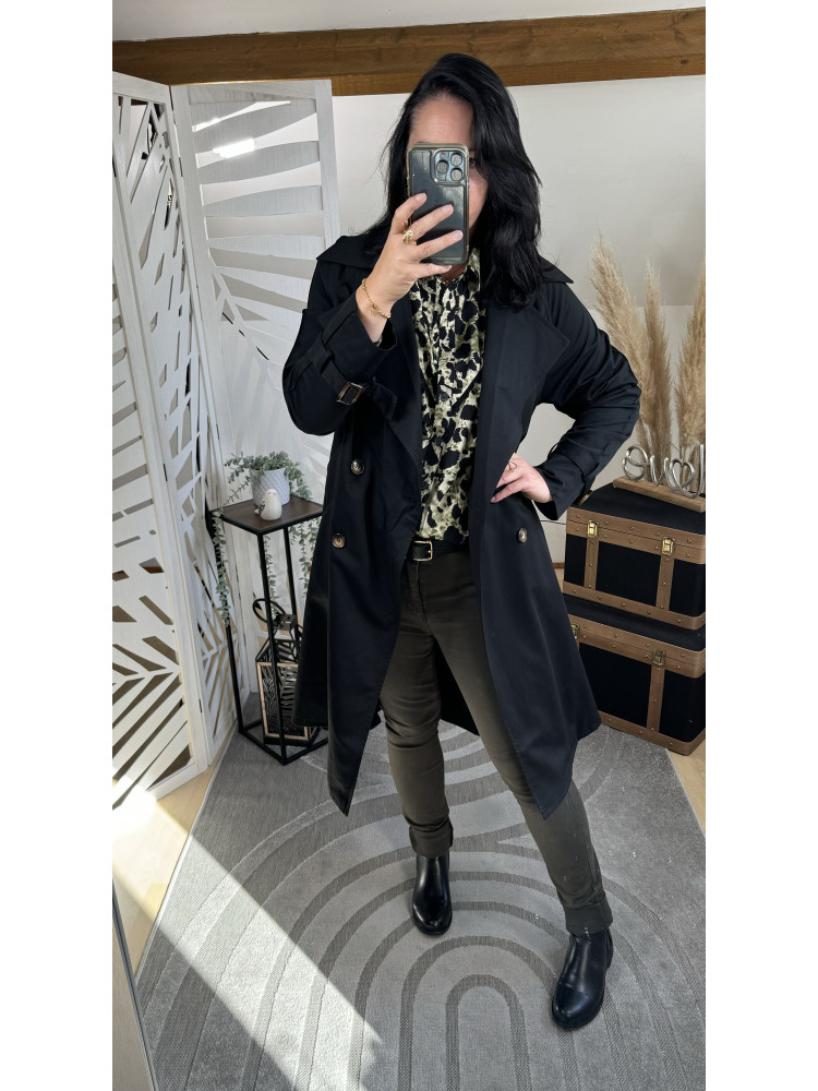 Trench-coat Noir ( Taille Grand )* 