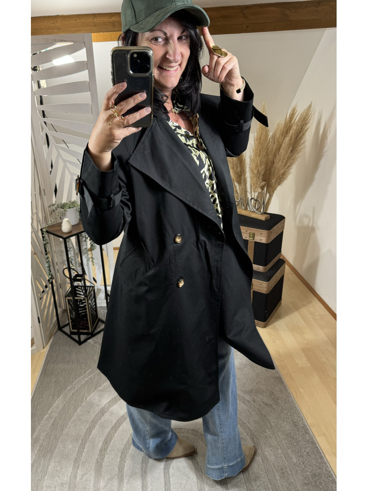 Trench-coat Noir ( Taille Grand )* 