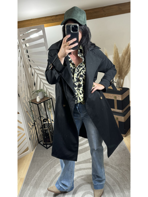 Trench-coat Noir ( Taille Grand )* 