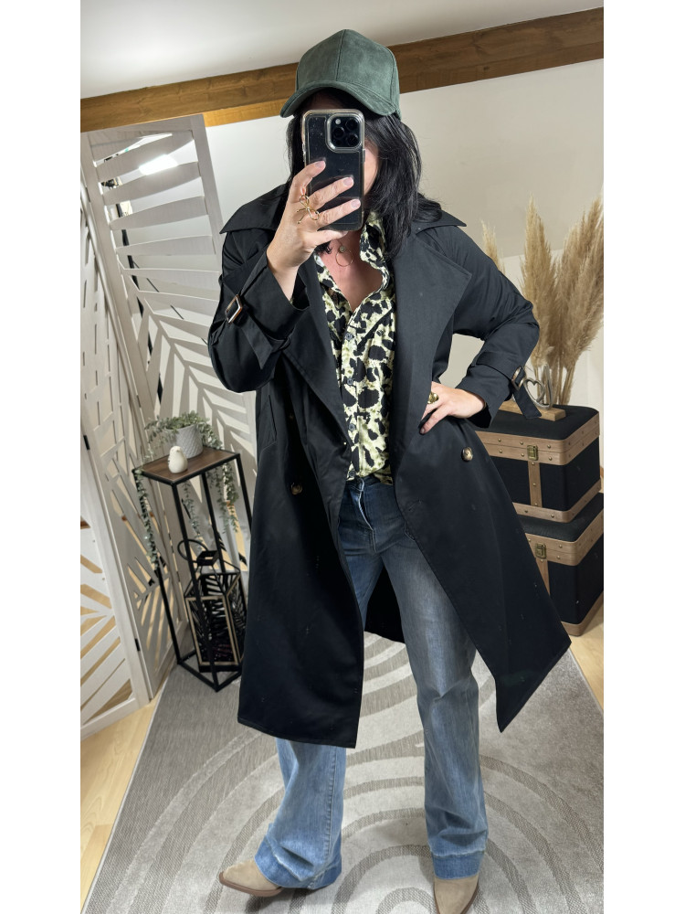 Trench-coat Noir ( Taille Grand )* 