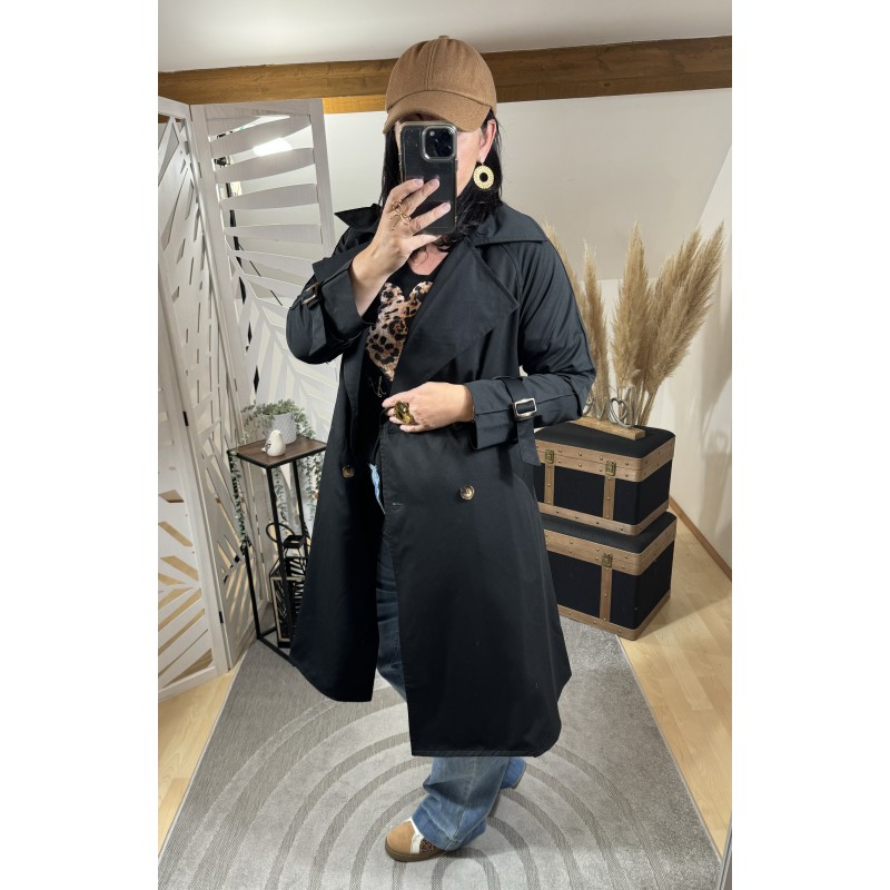 Trench-coat Noir ( Taille Grand )