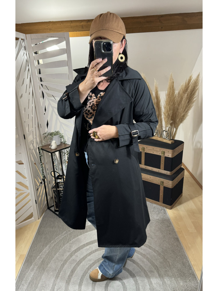 Trench-coat Noir ( Taille Grand )* 