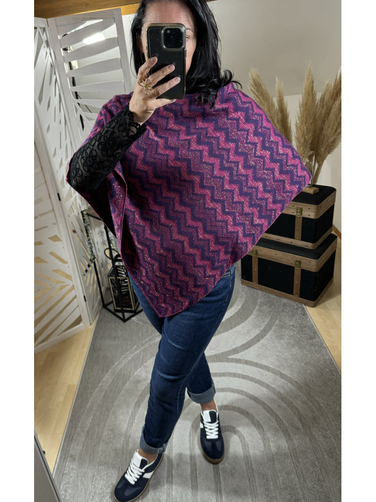 Poncho Chevrons Violine :)) 