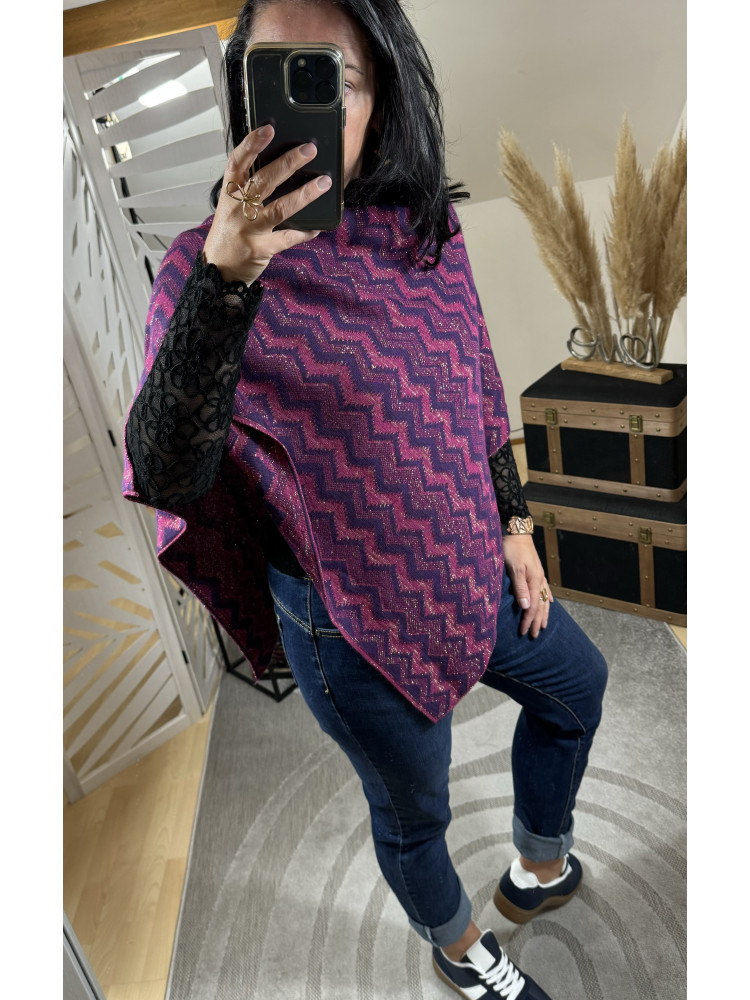 Poncho Chevrons Violine :)) 
