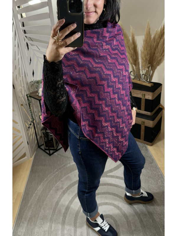 Poncho Chevrons Violine :)) 
