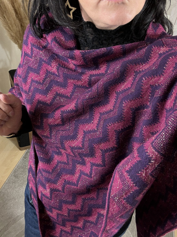Poncho Chevrons Violine :)) 