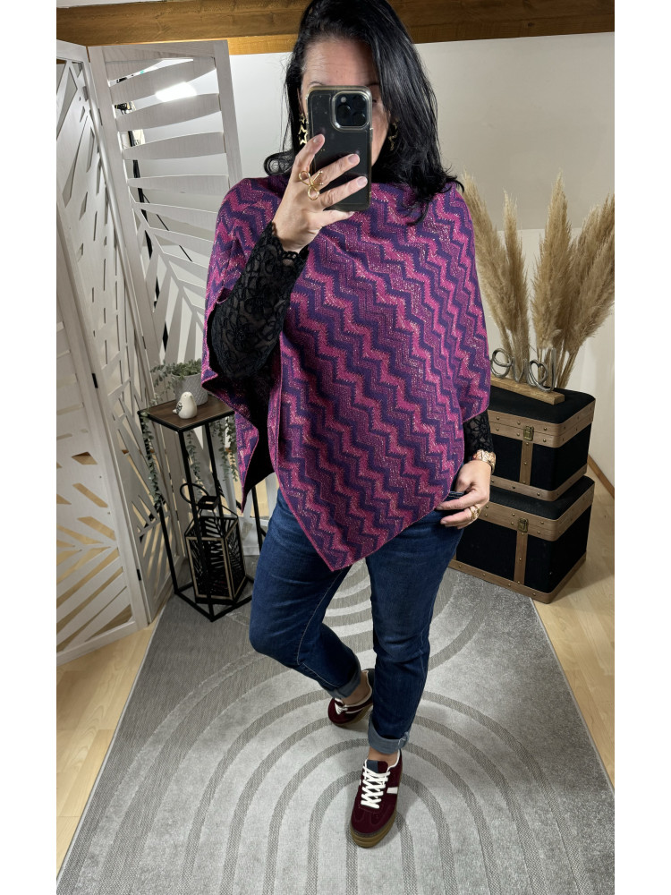 Poncho Chevrons Violine :)) 