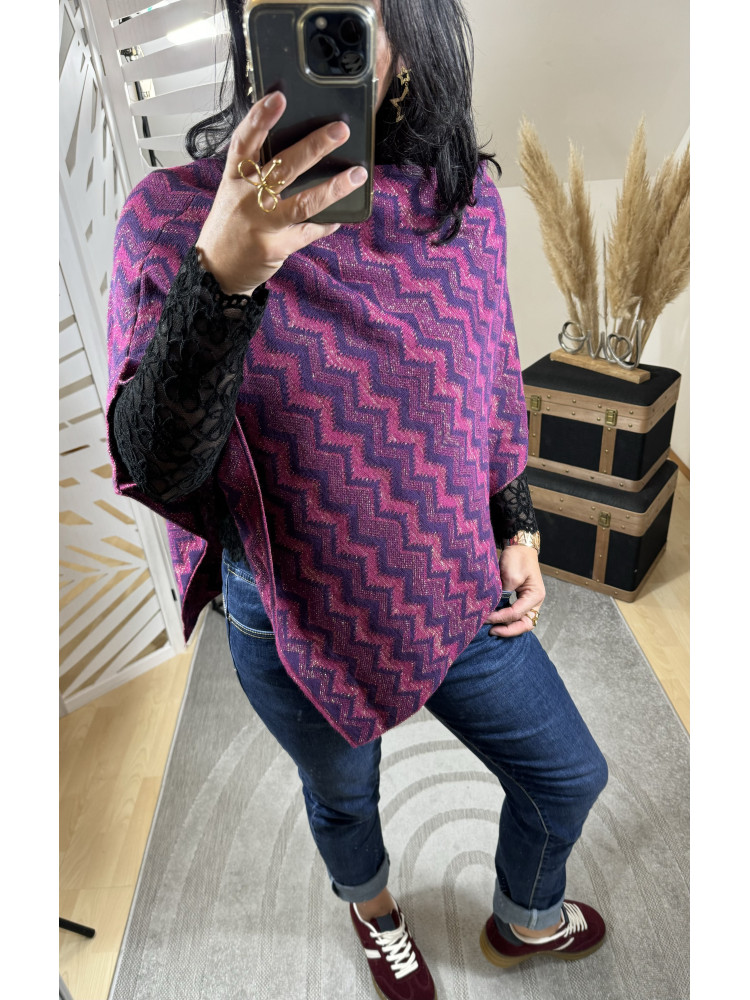 Poncho Chevrons Violine :)) 