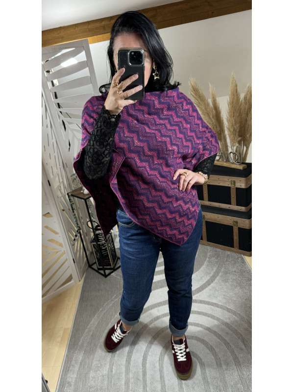Poncho Chevrons Violine :)) 