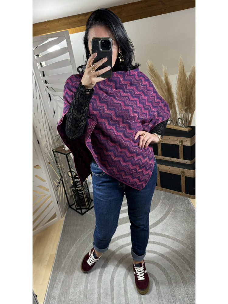 Poncho Chevrons Violine :)) 