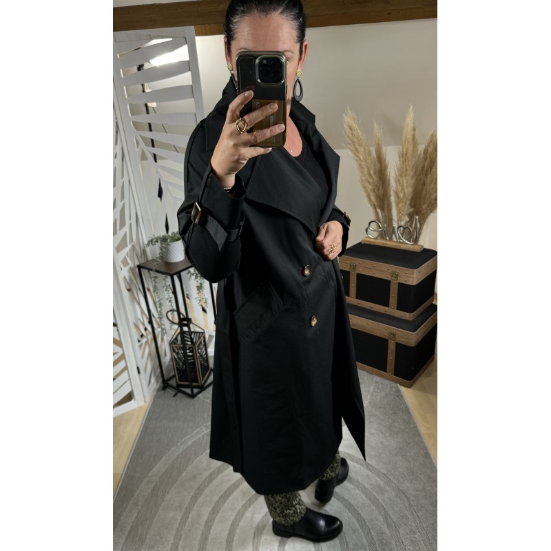 Trench-coat Noir ( Taille Grand )