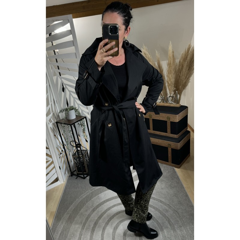 Trench-coat Noir ( Taille Grand )