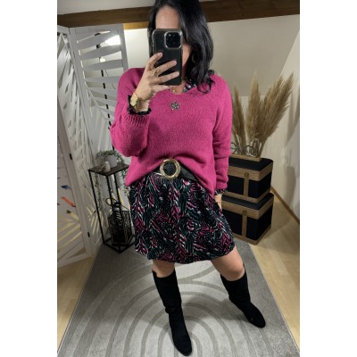 Pull Etoile Magenta