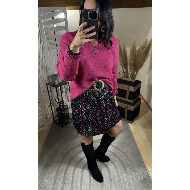 Pull Etoile Magenta