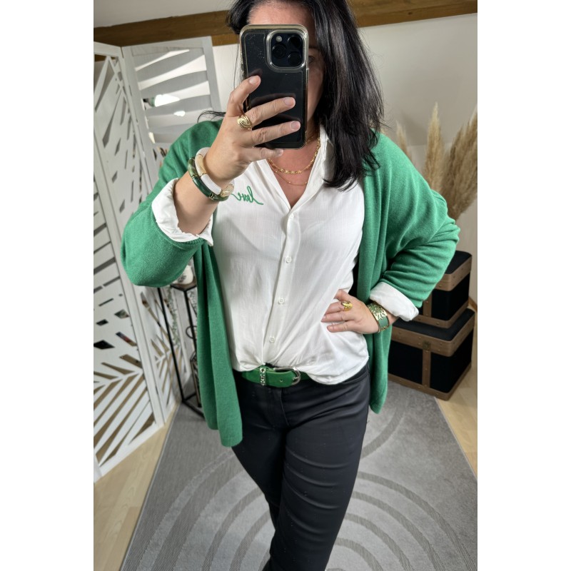 Gilet Double étoile dos Vert **