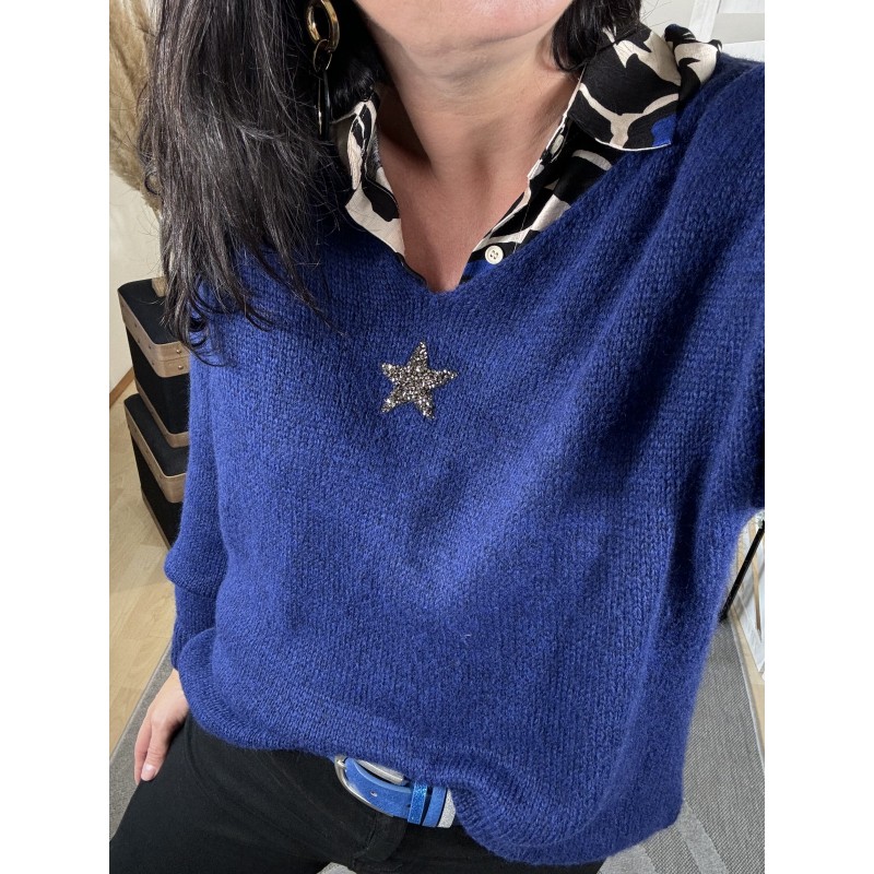 Pull Etoile Bleu Nuit