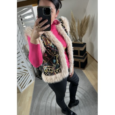 Gilet fausse fourrure