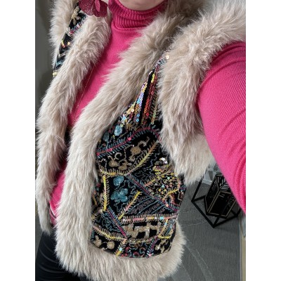 Gilet fausse fourrure