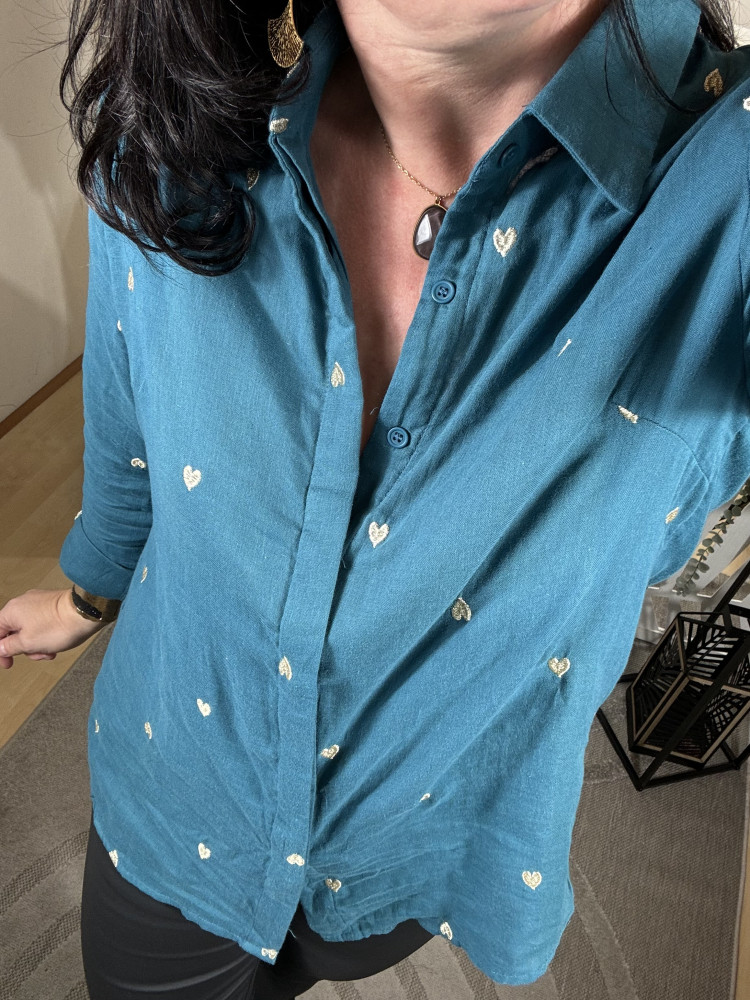 Chemise Cœurs Coton Canard :)) 