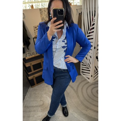 Blazer Long Bleu Roi **