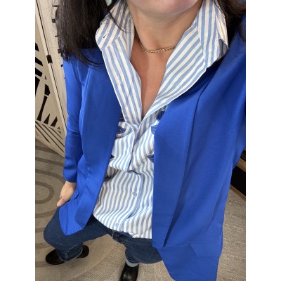 Blazer Long Bleu Roi **