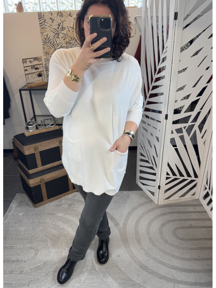 Pull long Coeur blanc :) 