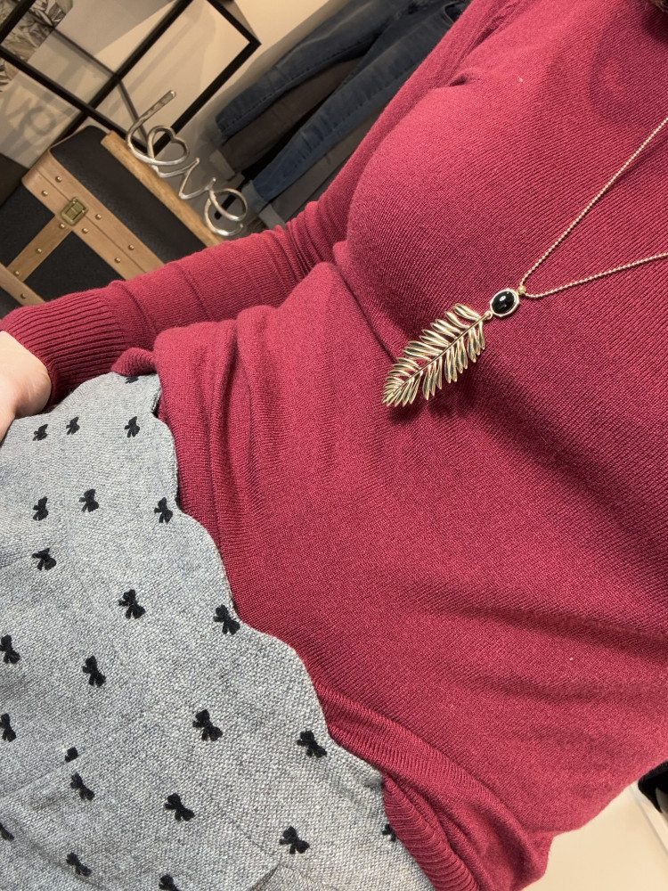 Pull col roulé Bordeaux :) 