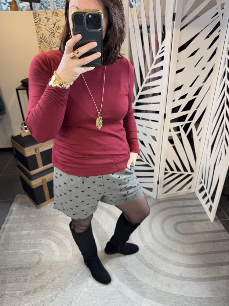 Pull col roulé Bordeaux :) 