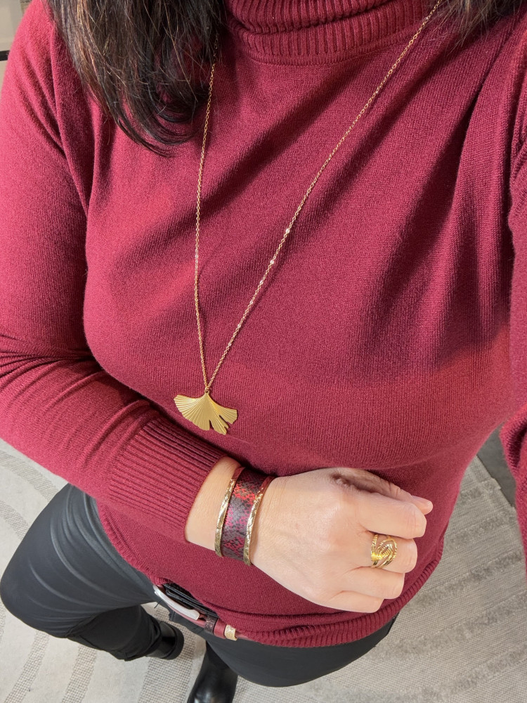 Pull col roulé Bordeaux :) 