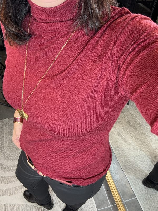 Pull col roulé Bordeaux :) 