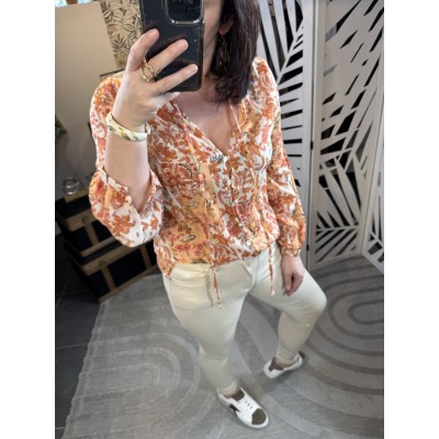 Blouse orangée