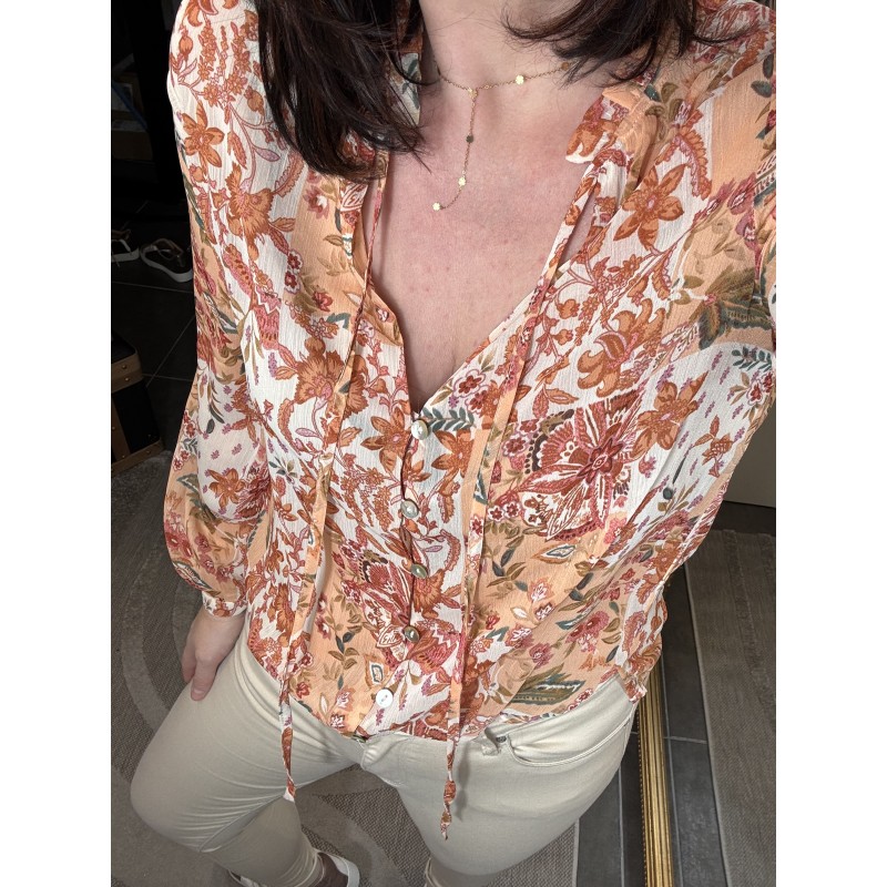 Blouse orangée