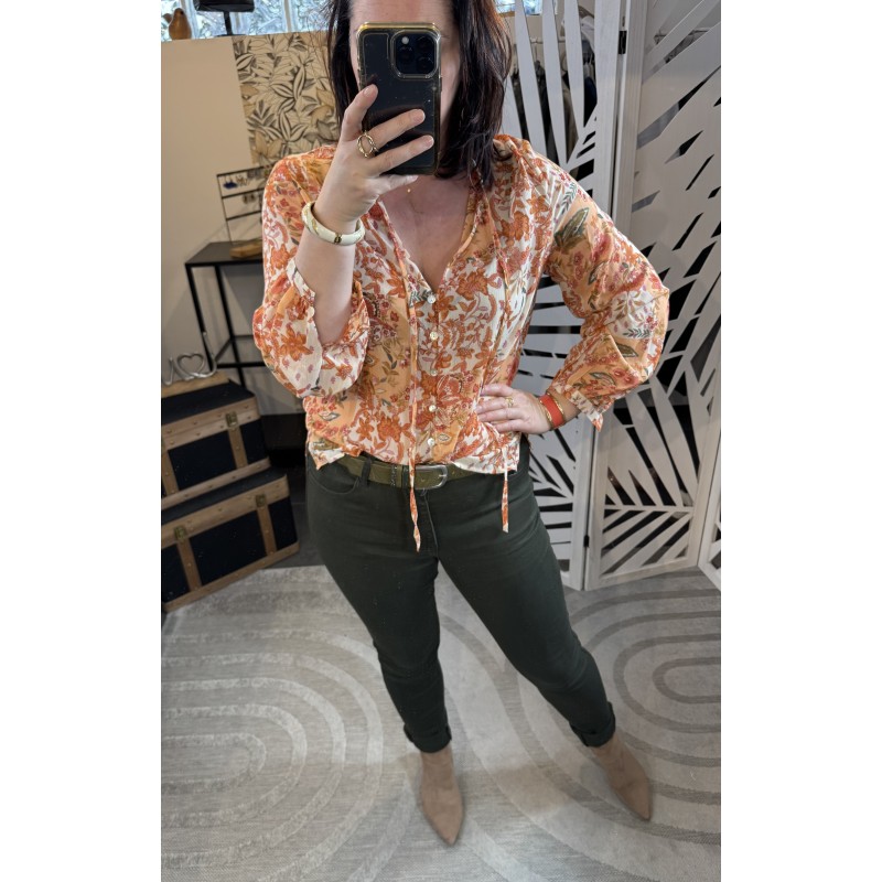 Blouse orangée