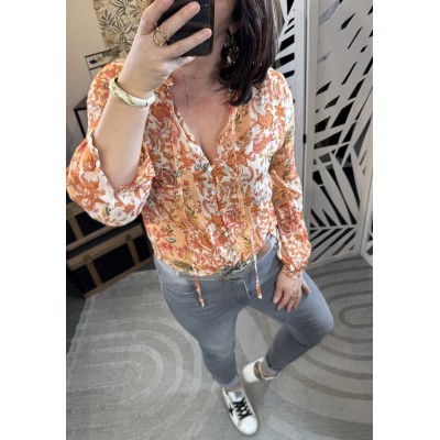 Blouse orangée