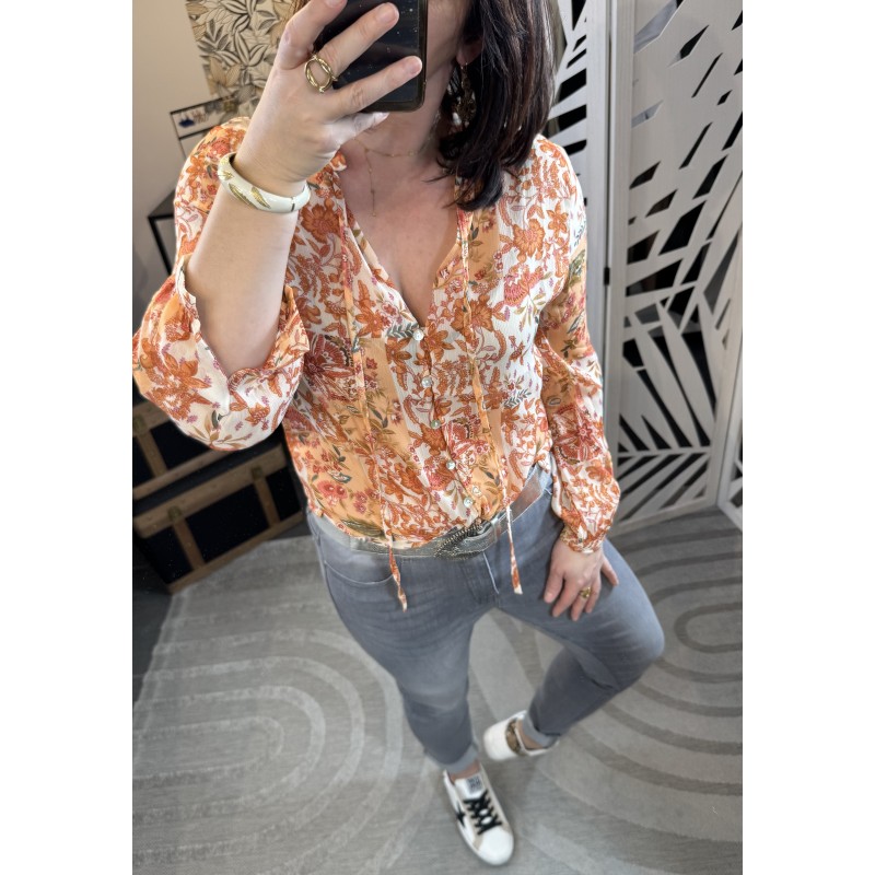 Blouse orangée