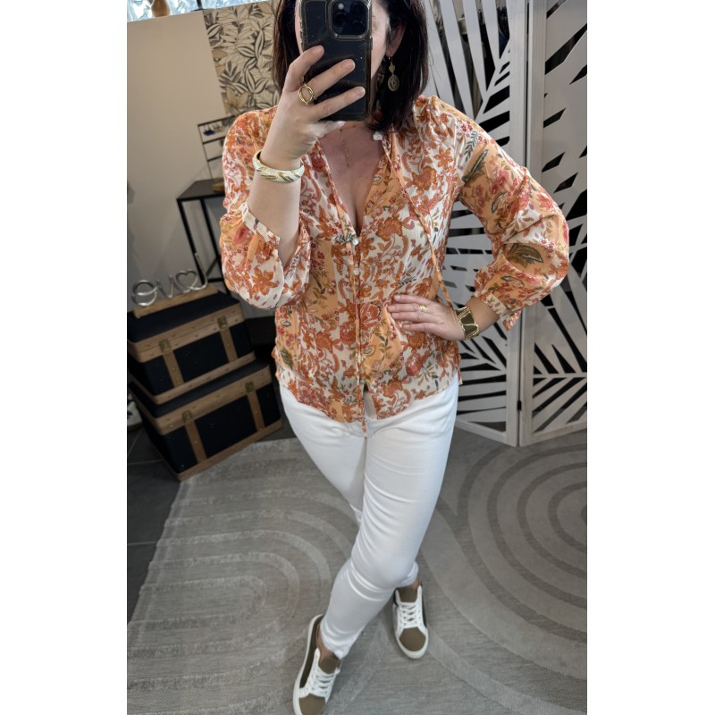 Blouse orangée