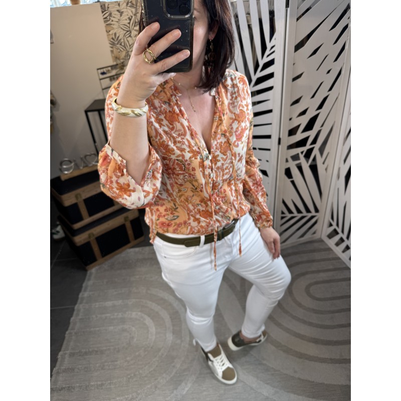 Blouse orangée