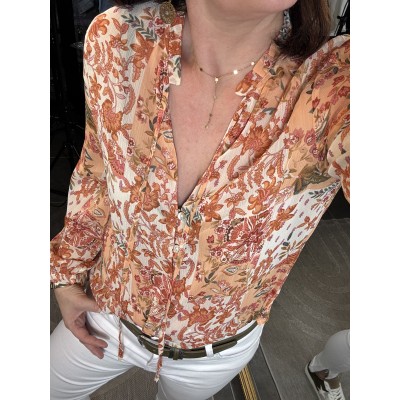 Blouse orangée