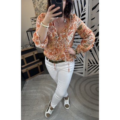 Blouse orangée