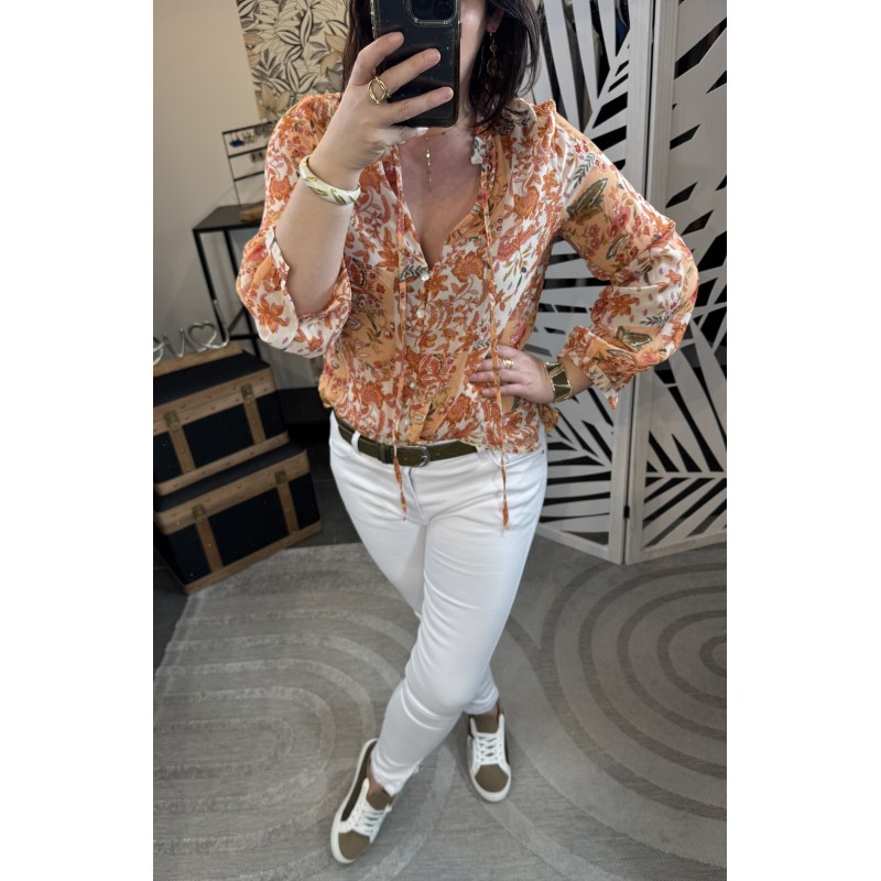 Blouse orangée