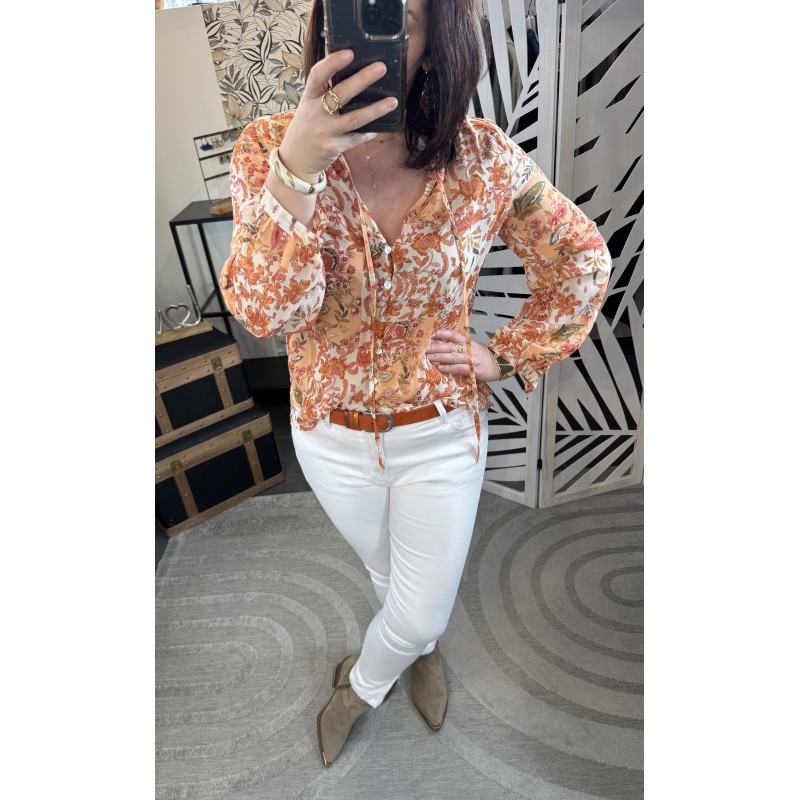 Blouse orangée