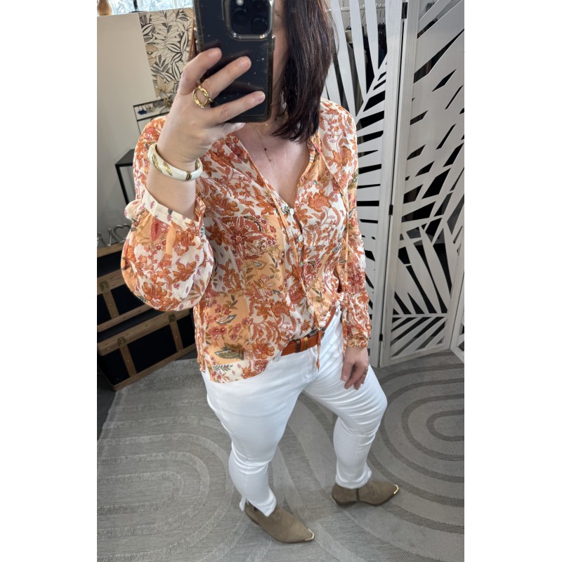 Blouse orangée